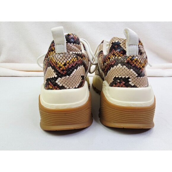 Steve Madden Size 5.5 Womens Snake Print Endurance Platform Low Lace Sneakers - Picture 11 of 14